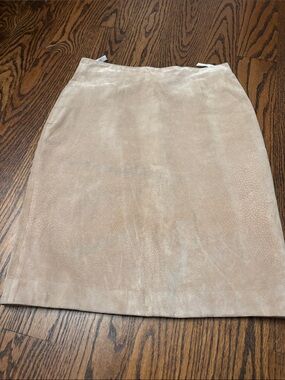 Suede Cream Women's Skirt